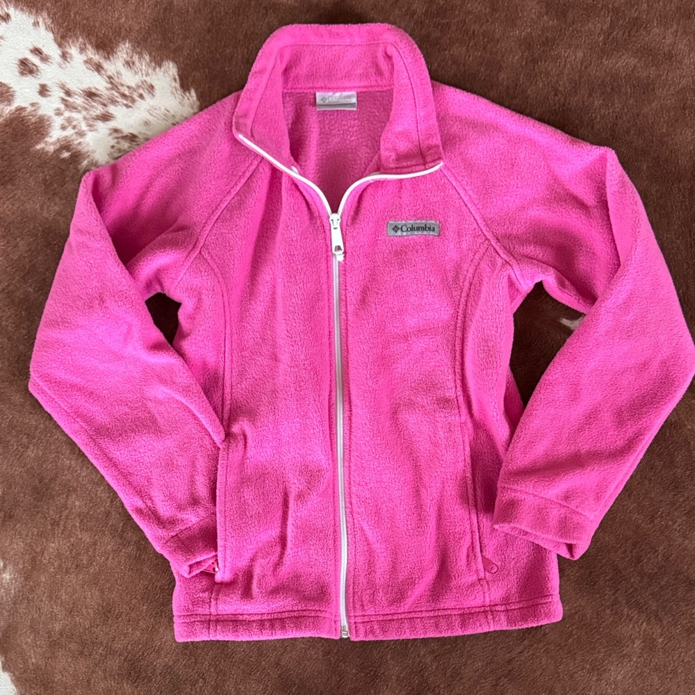 Columbia Kids Bright Pink Full-Zip Fleece Jacket